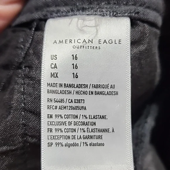 American eagle size 16 black  shorts - Picture 4 of 4